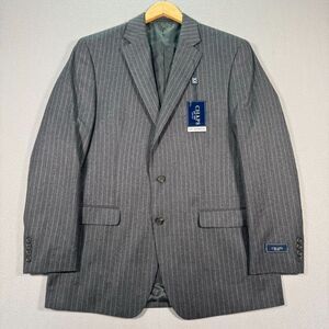 Chaps Ralph Lauren Cashmere Wool Blazer Mens 42 Regular Gray 2 Button Suit‎